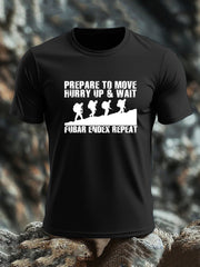 Men's British Veteran imitation cotton short-sleeved T-shirt