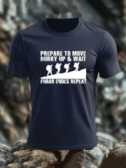 Men's British Veteran imitation cotton short-sleeved T-shirt