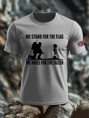 Men's British Veteran imitation cotton short-sleeved T-shirt