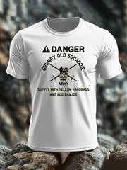 Men's British Veteran imitation cotton short-sleeved T-shirt