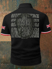 Men's We Shall Fight Them UK Flag Printed Casual Tops