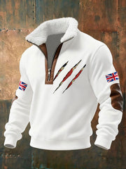 Men's UK Flag Art Printed Sweatshirt