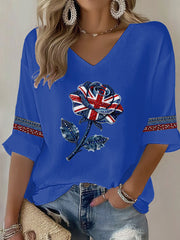 British style imitation denim rhinestone hot-drill