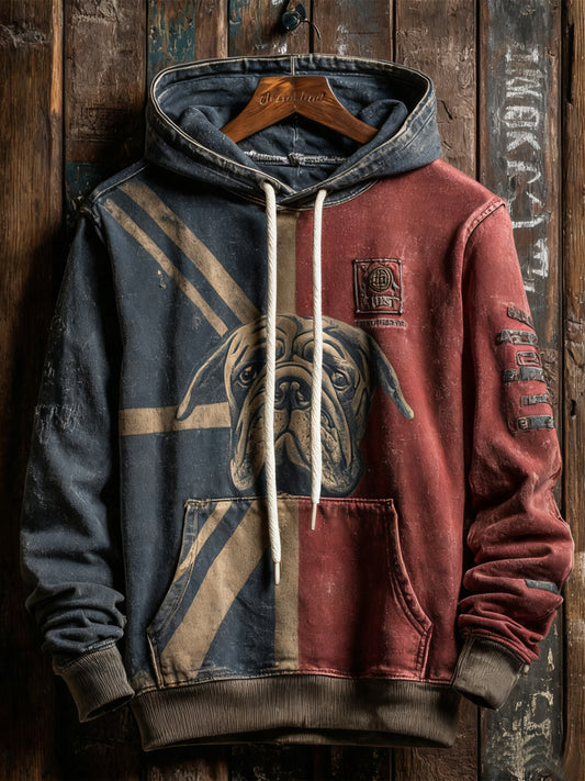 Men's British Flag Printed Casual Hoodie