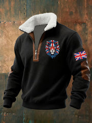Men's Vintage British Lion Print Sweatshirt