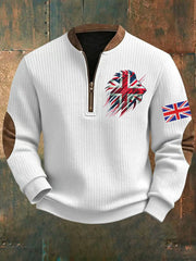 Men's Vintage England Flag Lion Printed Sweatshirt