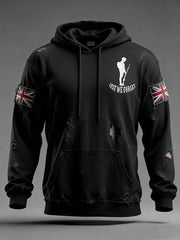 Men's Remembrance Day Lest We Forget Oversized Drop-Shoulder Hoodie With Pockets
