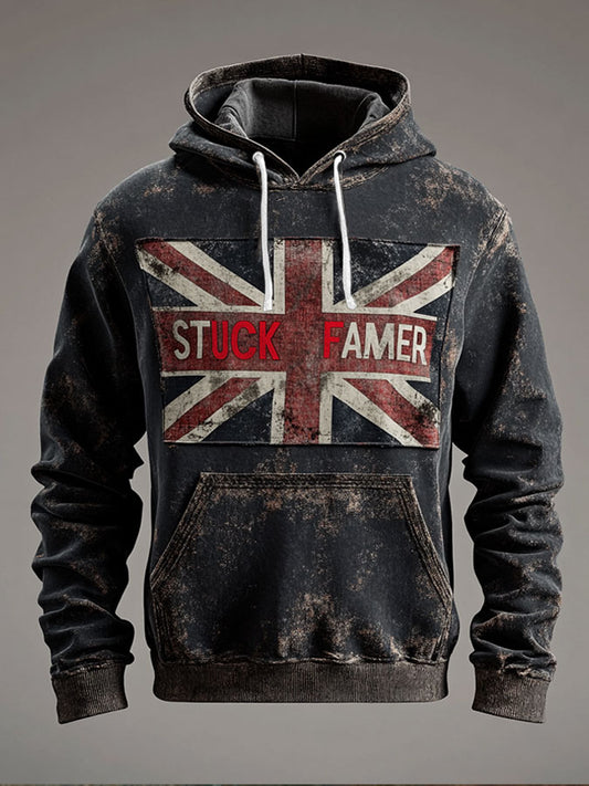 Men's UK Flag Funny Printed Hoodie