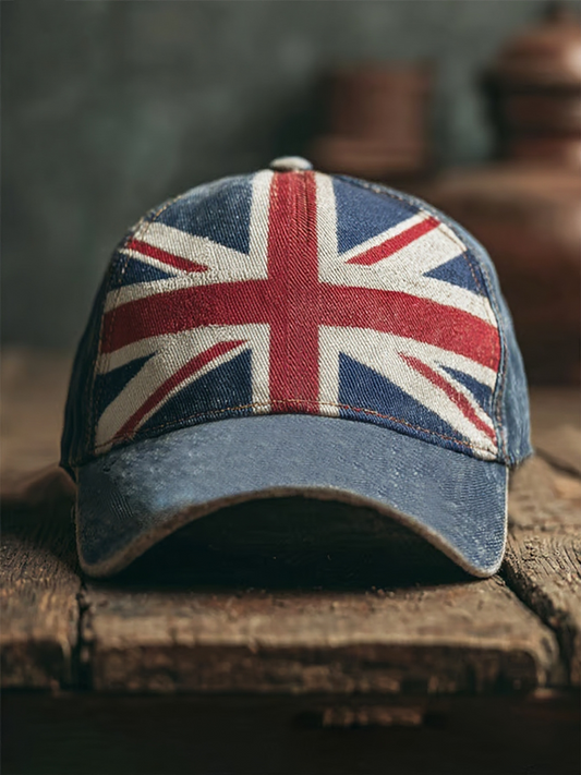 Unisex british flag patchwork Print Hat