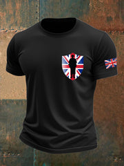 Men's british veteran imitation cotton short-sleeved T-shirt