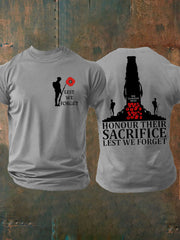 Men's British Veteran Printed imitation cotton short-sleeved T-shirt