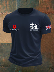 Men's british veteran imitation cotton short-sleeved T-shirt