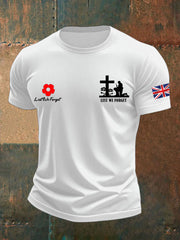 Men's british veteran imitation cotton short-sleeved T-shirt