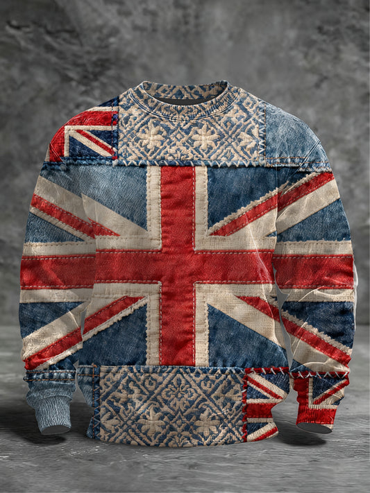 Men's British Flag Crew Neck Sweatshirt