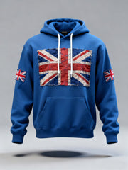 Men's Vintage UK Flag Print Casual Hoodie