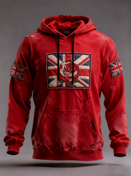 Women's British Rose Printed hoodie