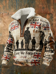 Men's Remembrance Day Lest We Forget Printed Sweatshirt