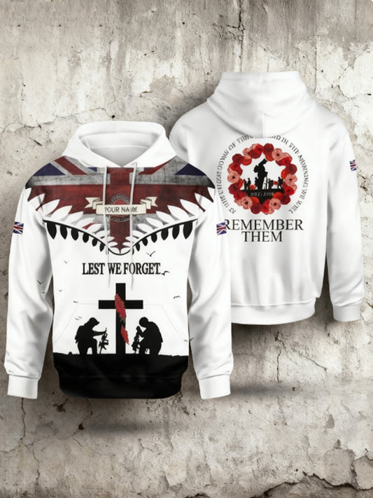 Men's Remembrance Day Lest We Forget Hoodie
