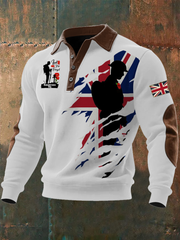 Men's Remembrance Day Lest We Forget Buttoned Top