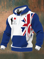 Men's Remembrance Day Lest We Forget  Printed Hoodie