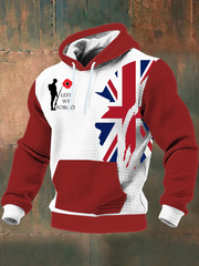 Men's Remembrance Day Lest We Forget  Printed Hoodie