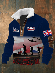 Men's Remembrance Day Lest We Forget Printed Sweatshirt