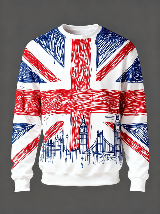 Men's British style Crew Neck Sweatshirt
