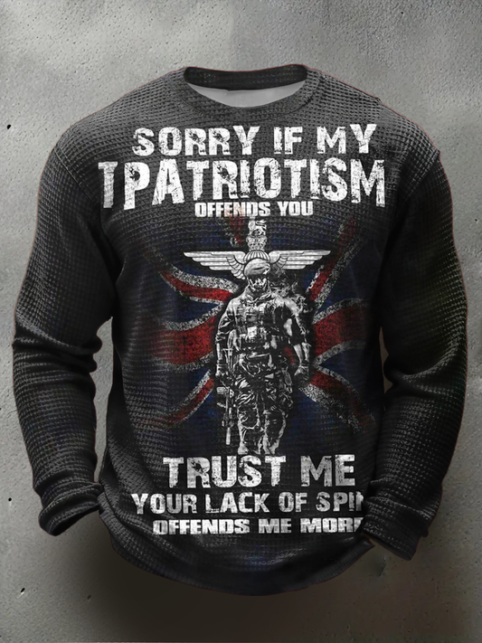 Men's British Veteran Waffle Long Sleeve T-Shirt