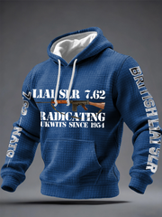 Men's L1A1 SLR 7.62 Print Checkered Cotton Hoodie