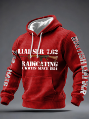 Men's L1A1 SLR 7.62 Print Checkered Cotton Hoodie