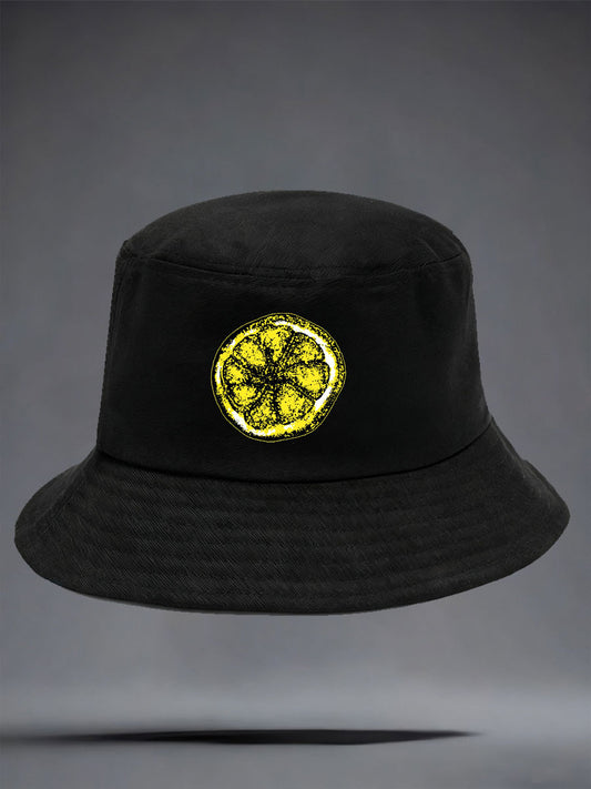 Unisex Roses Music Lover Lemon Printed Hat
