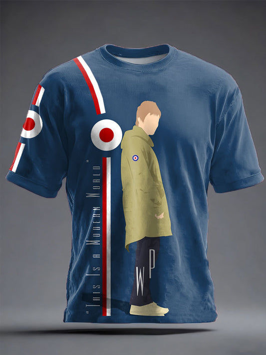 Unisex UK Mods Music Lover Printed T-shirt