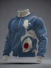 Men's UK Mod Music Lover Printed Coat
