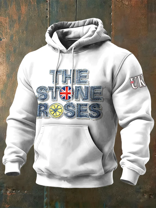 Men's British Casual sweatshirt with The Stone Rose Print