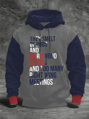 Men's UK Mods Music Lover Oversized Drop-Shoulder Hoodie with Pockets