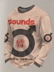 Men's UK Mods Music Lover Waffle Long Sleeve Top