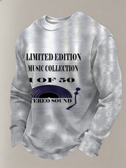 Men's UK Mods Music Lover Waffle Long Sleeve Top