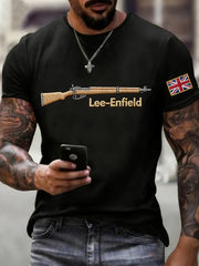Men's Lee-Enfield imitation cotton short-sleeved T-shirt