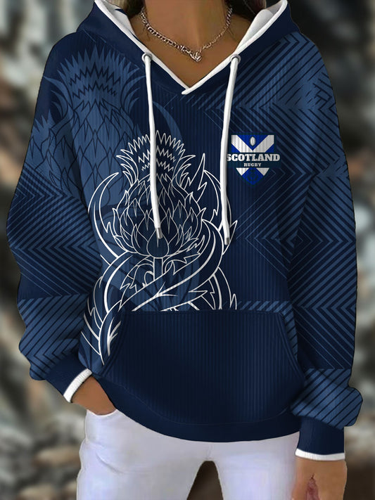 Women's Scotland Rugby Lover Printed Hoodie