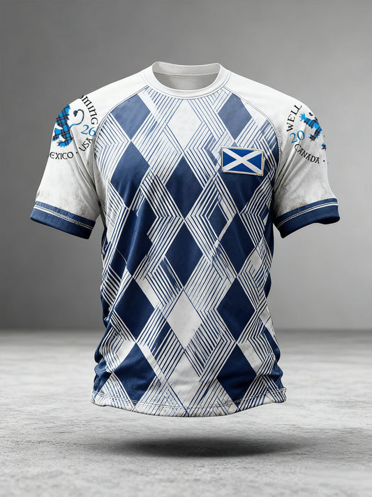 Men's Scotland Football Lover Printed T-shirt