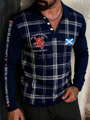 Men's Scotland Football Lover Printed Casual Tops