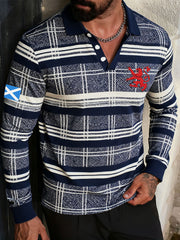Men's Scotland Football Lover Printed Casual Tops