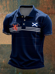 Men's Scotland Football Lover Printed Casual Tops