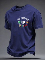 Men's 6 Nations Rugby Art Printed T-shirt