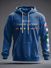 Unisex 6 Nations Rugby Lover Printed Hoodie