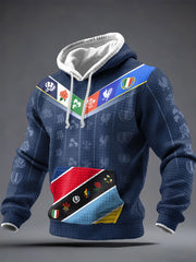 Men's 6 Nations Rugby Lover Printed Hoodie