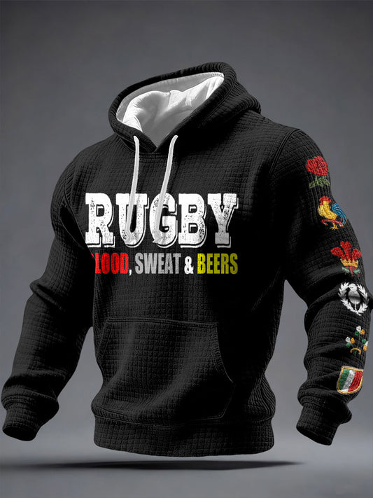 Men's 6 Nations Rugby Lover Printed Hoodie