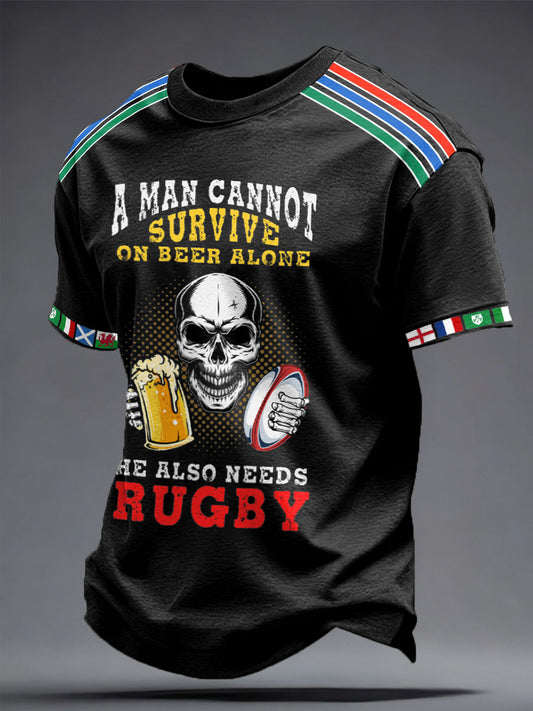Men's 6 Nations Rugby Lover Printed T-shirt