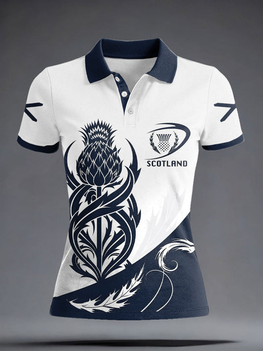 Women's Scotland Rugby Lover Printed Casual Tops