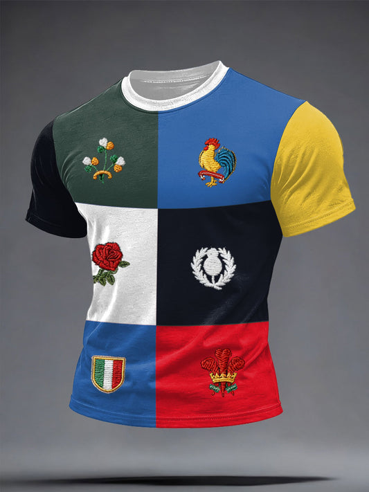 Men's 6 Nations Rugby Lover Printed T-shirt